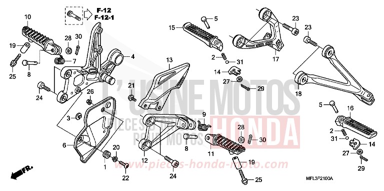 MARCHE von CBR1000RR "Fireblade" VIBRANT ORANGE (YR250HA) von 2009